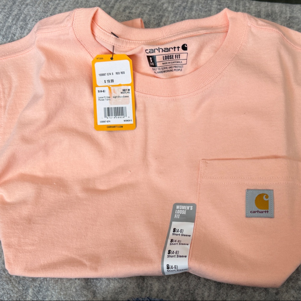 Carhartt Women’s  Light Orange Pocket Tee
